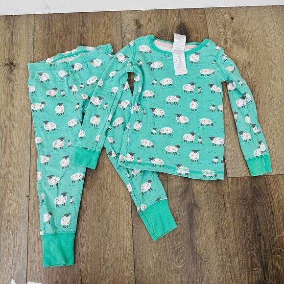 Mini Boden Other - Mini Boden Green Sheep Print Pajama Set